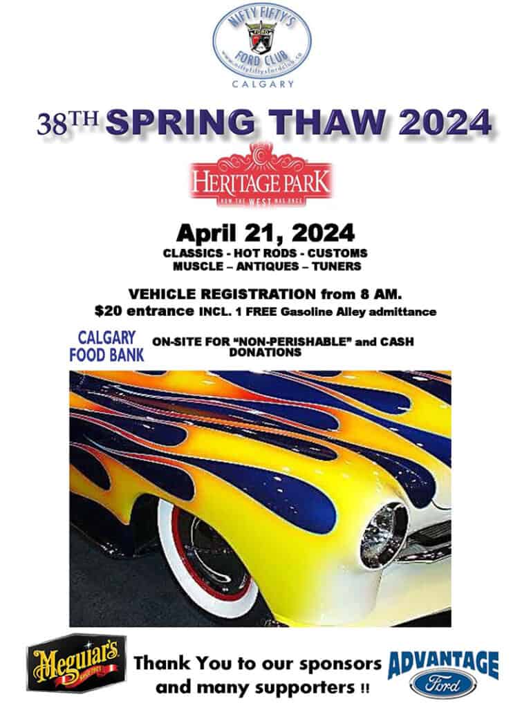 Nifty Fifty's Spring Thaw Show and Shine Poster